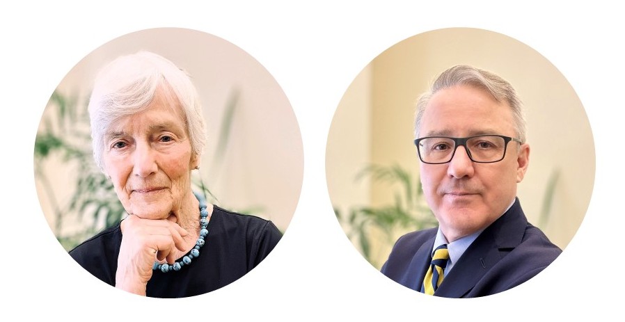 (L) Jane B. O'Connell, (R) James M. Burke.